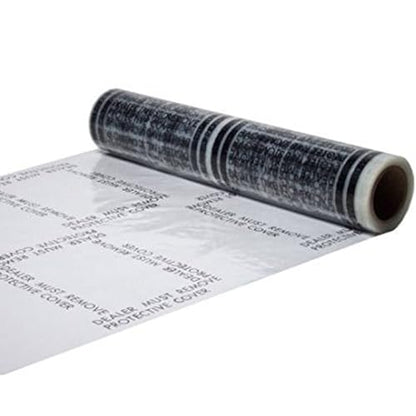 Hi-Tech Auto Adhesive Plastic Floor Mat, 4 mil | Perforated Every 24" | 343 Mats Per Roll | (24" Wide, 600' Long) - size: 24" Wide, 600' Long