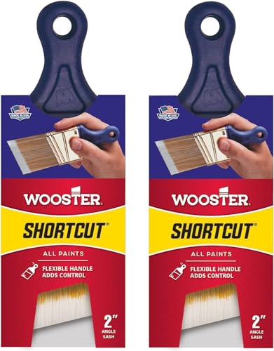 Wooster Brush Q3211-2 Shortcut Angle Sash Paintbrush, 2-Inch, White | Pack of 2 - size: Pack of 2