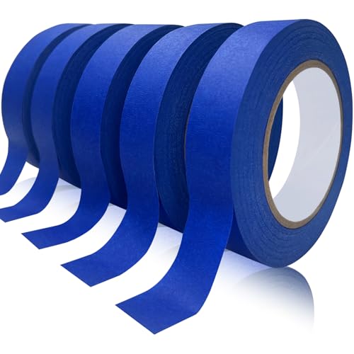 Blue Tape Painters Tape, 5 Rolls Premium General Purpose Masking Tape Painter's Tape (0.94-Inch x 60.1 Yards), Paint Tapes for Walls Painting, DIY Crafts, Arts, Decoration, Removes Easily, No Residue - size: 5 Rolls, 0.94" X 60.1 Yds
