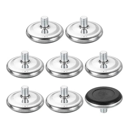 uxcell 8Pcs M10 Thread Furniture Feet Levelers, 47x15mm Adjustable Leveling Table Feet, Screw on Furniture Glide Leveling for Chair Stool Legs, Black - size: M10 x 47 x 15mm