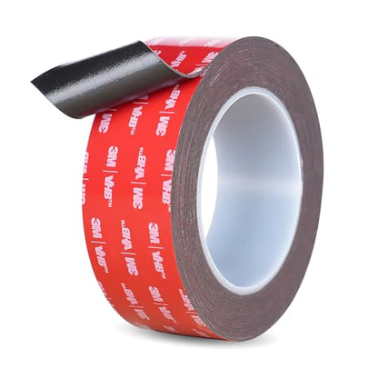 Double Sided Tape Heavy Duty, Waterproof Mounting Foam Tape, 16.5ft Length, 1.38in Width, High Temperature Resistant Adhesive Tape for Car, LED Strip Light, Office Decor, Uses VHB 5952 Raw Material - size: 1.38in x 16.5ft
