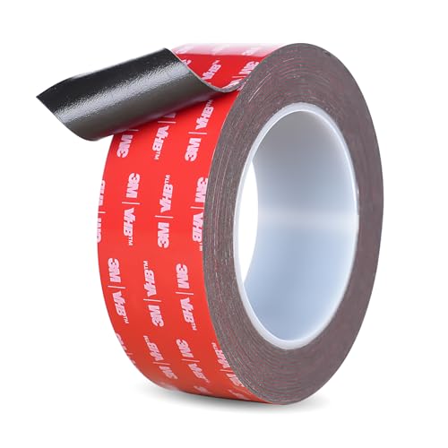 Double Sided Tape Heavy Duty, Waterproof Mounting Foam Tape, 16.5ft Length, 1.38in Width, High Temperature Resistant Adhesive Tape for Car, LED Strip Light, Office Decor, Uses VHB 5952 Raw Material - size: 1.38in x 16.5ft