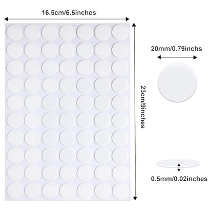 JANYUN Double Sided Sticky Stickers Dots Removable Round Putty Clear Sticky Tack No Trace Sticky Putty Waterproof Small Stickers for Festival Decoration (20mm, 910) - size: 20mm