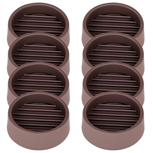 Non Slip Furniture Pads, 1.5” Round Rubber Caster Cups, 8 Pcs Furniture Coasters, Anti-Slip Gripper, Anti Slide Furnitures Feet Floor Protectors for Bed Couch Stoppers - Brown - color: Brown, size: 1.5” 8pcs