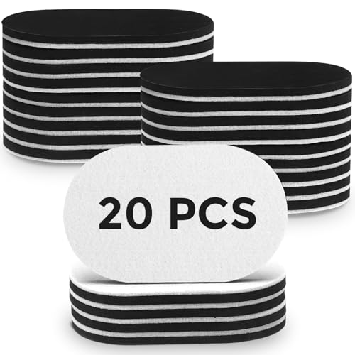 Geelin 20 Pcs Furniture Sliders for Hardwood Floors 3 1/2'' x 6" Felt Oval Reusable Furniture Moving Pads Heavy Duty Felt Sliders for Hard Surfaces Protectors, Effortless Moving Couches Beds