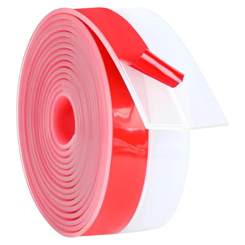 ToLanbbt Weather Stripping Silicone Door Seal Strip 2 in x 10 ft Door Draft Stopper Self Adhesive Door Draft Tape, Side & Bottom Gaps Insulation Strip for Glass Shower Door Sliding Door Window, Clear - color: Clear, size: 2IN x 10FT