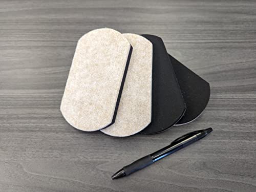 Furniture Slides for Hardwood, Tile, Luxury Vinyl, and Other Hard Surface Floors, 5.5” Long x 3.25” Wide (4 Slides per Set) - size: 5.5” x 3.25”