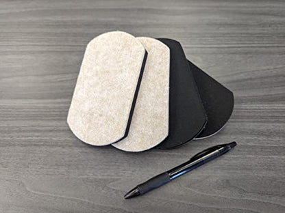 Furniture Slides for Hardwood, Tile, Luxury Vinyl, and Other Hard Surface Floors, 5.5” Long x 3.25” Wide (4 Slides per Set) - size: 5.5” x 3.25”