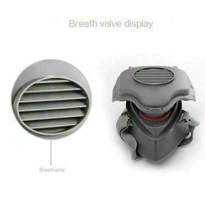 Reusable Half Face Respirator Mask with 10 Filters,2818 Food-Grade Silicone Dust Mask for Painting,Cleaning,Sanding (Gray)