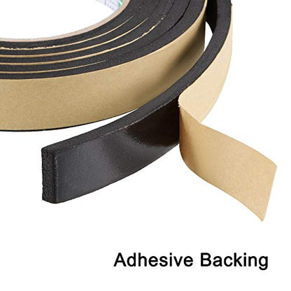 uxcell Sealing Foam Tape 20mm Wide 5mm Thick 2m/6.56ft Long, EVA Self Adhesive Weather Strip for Window Door Insulation - size: 20mmx5mmx2m