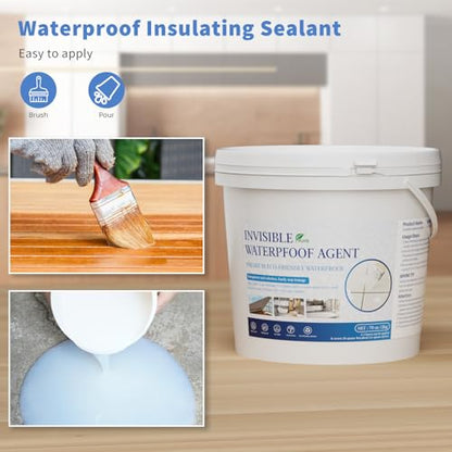Liquid Waterproof Sealant, 70 Oz Invisible Waterproof Agent, Transparent Repairing Leak Adhesive Used for Cracks and leaks, Indoor & Outdoor Water Coating - style: 70 OZ