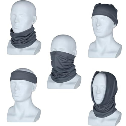 Geyoga Neck Gaiter Bandana Face Mask Summer UV Protection Cooling Breathable Face Mask Neck Scarf Balaclava for Men Women - color: Black, Grey, Royal Blue, Green, Navy, White