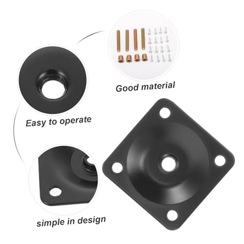 Cabilock Furniture Leg Mounting Plates Set Heavy Duty Iron Brackets for Sofa Table Chair Repair Easy to Install Sturdy Flat Design for Replacement of Worn Leg Connectors