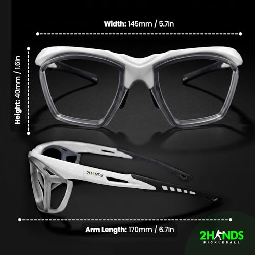 Lens-Free Pickleball Glasses | Pickleball Glasses Without Lenses | Lightweight, Impact-Resistant, Lens-Free Protective Frame for Clear Vision on the Court