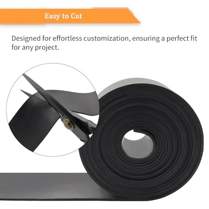 DOBTIM Neoprene Rubber Strips 1/8 (.125)" Thick X 2" Wide X 10'Long, Solid Rubber Rolls Use for Gaskets DIY Material, Supports, Leveling, Sealing, Bumpers, Protection, Abrasion, Flooring, Black - size: 2" X 10', style: .125" thick (No Adhesive）