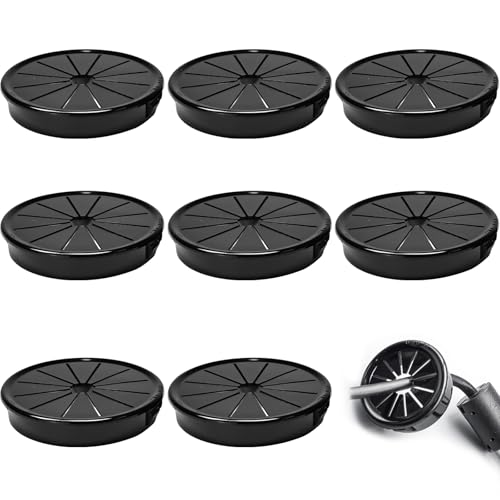 8 Pcs Cable Grommet, Snap Bushing 2-3/8" (60 mm) Mounting Diameter, Flexible Petal-Shaped Buckle Round Nylon Desk Grommet for Wires Through Countertop Cord Organizer and Protection, Black - style: 2-3/8" -RSB 8PCS