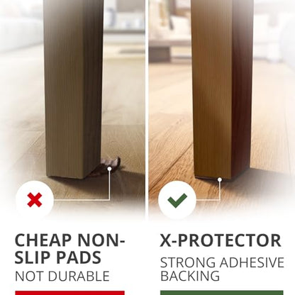 X-PROTECTOR Non Slip Furniture Pads – 12 Premium Furniture Grippers 3"! Best SelfAdhesive Rubber Feet Furniture Feet – Ideal Non Skid Furniture Pad Floor Protectors – Keep Furniture in Place! - size: 3 inch 12 Square