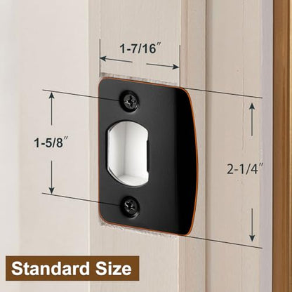 Standard Strike Plates with Spacer Shims (Oil Rubbed Bronze, 2 Pack) - color: Oil Rubbed Bronze, size: 2 Pack
