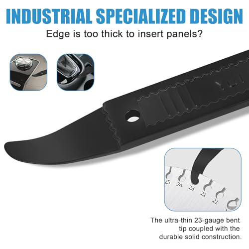 4140 Dual-purpose Steel Pry Bar, Multi-Function Trim Removal Tool for Automotive Panel,Planes Panel, Interior &exterior Trim Removal (Black Pry Tool 1pc) - size: Double Head black 1pc