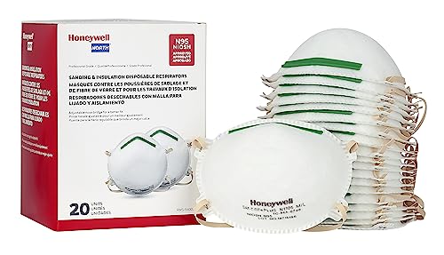 Honeywell NIOSH-Approved N95 Respirator Mask for Airborne Particulates, 20-Pack (RWS-54003)