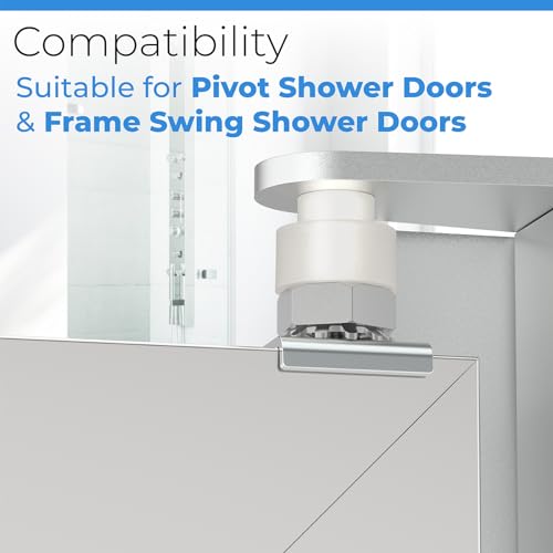 Shower Door Nylon Pivot Bushing fit for Framed Pivot Shower Door for Shower Doors Stainless Steel Pivot Kit - 2 Pack - size: #Spb12