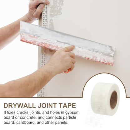 PATIKIL Drywall Repair Mesh Tape, 3 inch x 164 ft Fiberglass Repair Patch Self-Adhesive Dry Wall Joint Tape 7 Mesh Wall Hole Crack and Seam Patch, White - size: 3 Inch X 164 Feet