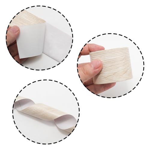 Lilaly 2 inches x 32 feet Wood Grain Repair Tape,Wood Grain Tape,Widely Used for Tables, Doors, Floor and DIY(White Maple) - color: White Maple