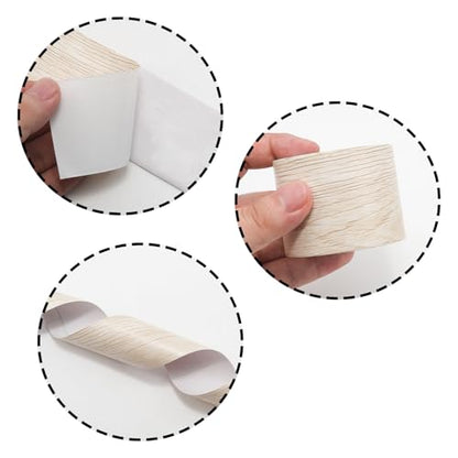 Lilaly 2 inches x 32 feet Wood Grain Repair Tape,Wood Grain Tape,Widely Used for Tables, Doors, Floor and DIY(White Maple) - color: White Maple