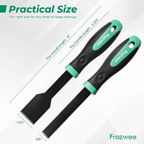 2PCS Carbide Scraper Set(1-1/4 inch & 5/8 inch),Super Gasket Scraper with Durable Tungsten Tip for Remove Gaskets, Carbon and More from Varied Surfaces - size: 1x5/8" +1x1-1/4"