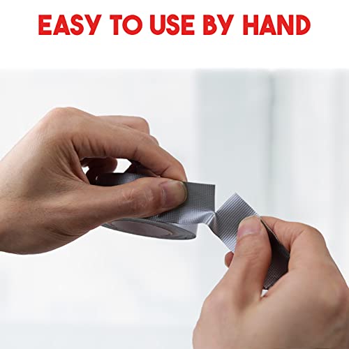 Mini Duct Tape, 1" x 10 yd Travel Size Duct Tape, Waterproof and Tear by Hand for Home Use, Do-It-Yourself Projects and Repairs, Silver, (Pack of 1) - size: Silver