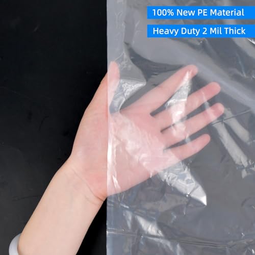 TopSoon Drop Cloth and Plastic Sheeting, Household Vacuum Cover (1 mil, 9FT x 12FT) - size: 9FT x 12FT