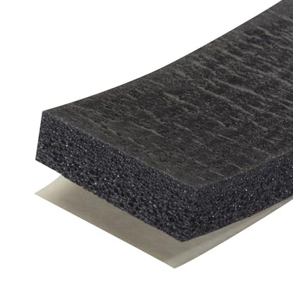 M-D Building Products 43155 1/4 in. x 1 in. x 10 ft. Black Sponge Window Seal for Medium Gaps - size: 1/4" X 1"