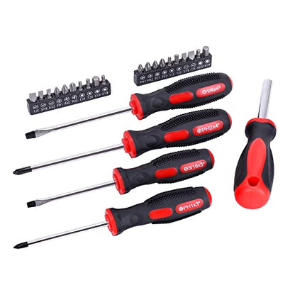 FASTPRO 236-Piece Home Repairing Tool Set, Mechanics Hand Tool Kit with 12-Inch Wide Mouth Open Storage Bag, Household Tool Set for DIY, Home Maintenance, Red - color: Red
