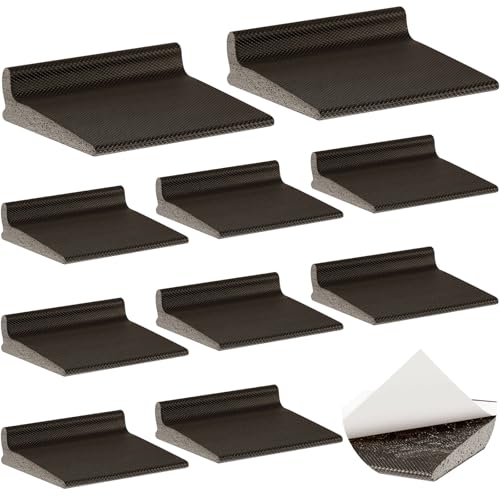 Pangda 10 Pcs Door Corner Seal, Self Adhesive Frame Door Corner Seals Raised Behind Weatherstripping for Noise Isolation and Weather Protection (Classic,Black) - color: Black, size: Classic