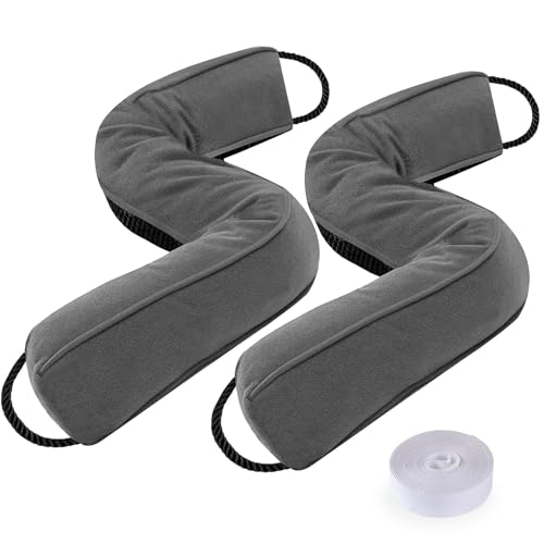 Sunolga 2 Packs 38 Inches 2.2LB Weighted Door Draft Stopper Filled with Glass Beads & Cotton, Removable Machine Washable Sound Proof Under Door Draft Blocker with Anti-Abrasion Bottom for Door, Grey - color: Gray, size: 38 Inches