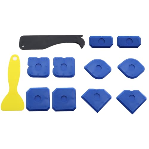 12 Pieces Caulking Tool Kit Silicone Sealing Tool Caulking and Scraping Board Suitable for Silicone Acrylic Resin Grouting
