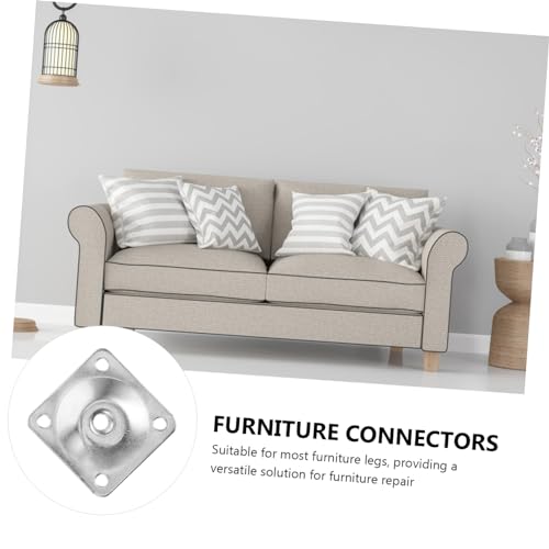 NUOBESTY 4Sets Table Leg Brackets for Furniture Repair Mounting Plates with Screws for Easy Installation Versatile for Strengthening Sofa Chair Legs