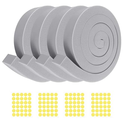 AC Window Seal Kit with Adhesive - 4Pcs Gray Foam Insulation Strips 1"x1"x6.5Ft,Air Conditioner Foam for Window Units, Energy Saving & Dustproof - size: 1''x1''x6.5ft-4pcs