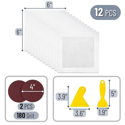 Bates- Drywall Repair Kit, 16 pcs, 6 Inch, Dry Wall Patch Kits, Wall Repair Patch Kit, Wall Patch Repair Kit, Drywall Hole Patch, Drywall Patch Kit, Wall Hole Repair Kit, Drywall Patch Hole - size: 16 pcs, 6"