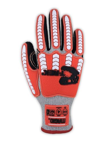 MAGID T-REX Flex Series Lightweight Crinkle Latex Impact Glove - size: 7/Small, style: 6 Pairs