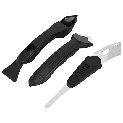 Caulk Tools Kit Silicone Sealant Remover Shovel Glass Cement Caulking Scraper Sealant Finishing Tool Grout Scraper For Kitchen Bathroom Window, Sink Joint 3 In 1