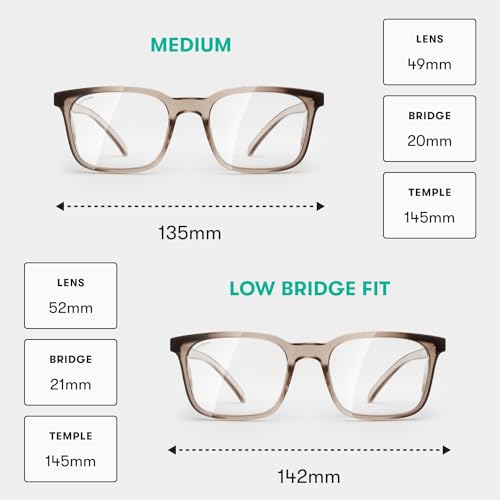 Stoggles Rectangle Z87.1 Certified Safety Glasses, Blue-Light, UV Blocking Lens, Top & Side Shield, Anti-Fog, Stylish Eyewear - color: Cold Brew, size: Medium Standard Fit