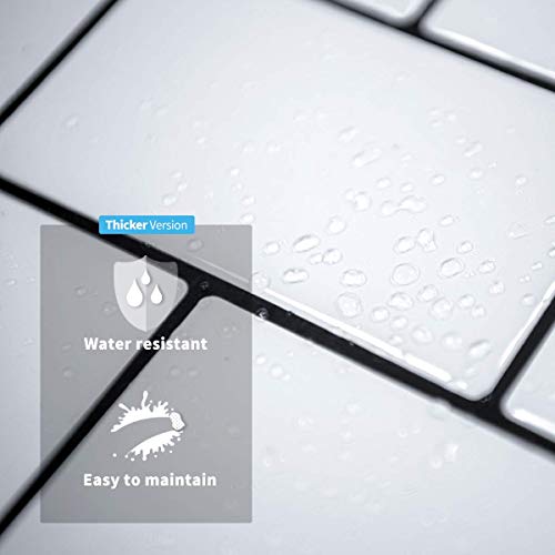 Art3d Peel and Stick Backsplash for Kitchen White Subway (10 Tiles, Thicker Design) - color: White With Black Grout