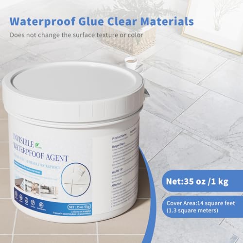 Invisible Waterproof Agent Transparent Repairing Leak Waterproof Adhesive for Roofs, Walls, Bathroom, Shower, Window Sills, Indoor & Outdoor Water Proof Coating 35 Oz - style: 35 OZ