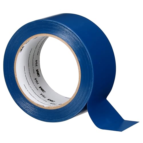 3M Vinyl Tape 764, General Purpose, 2 in x 36 yd, Blue, 1 Roll, Light Traffic Floor Marking, Social Distancing, Color Coding, Safety, Bundling - color: Blue, size: 2 in X 36 Yd