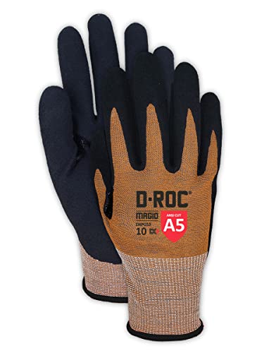 MAGID D-ROC ANSI A5 DX+ Technology VersaTek Grip Work Gloves, 36 Pairs, Size 5/XXS, DXPG53 - size: 5/XXS, style: 36 Pairs