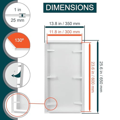 12" x 24" White Metal Access Panel, Service Shaft Door, Plumbing, Electricity Heating Alarm Wall for Drywall, Bathroom Services Hole Cover, Wall Covering - size: 12" x 24"