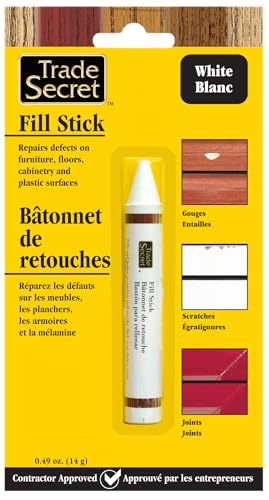 Wood Scratch Repair Fill Stick, White Furniture Touch Up Pen for Cabinets, Hardwood Floors, Wood Trim, Plastic Surfaces - color: White