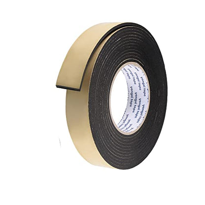 uxcell Sealing Foam Tape 30mm Wide 3mm Thick 5m/16.4ft Long, EVA Self Adhesive Weather Strip for Window Door Insulation - size: 30mmx3mmx5m