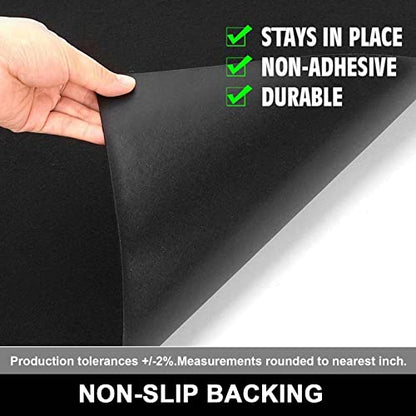 AiBOB Oil Spill Mat, 36 X 60 inches, Garage Floor Mat Under Car, Waterproof Backing Absorbent Pad Protects Floor, Durable, Reusable, Black - size: 36'' X 60''